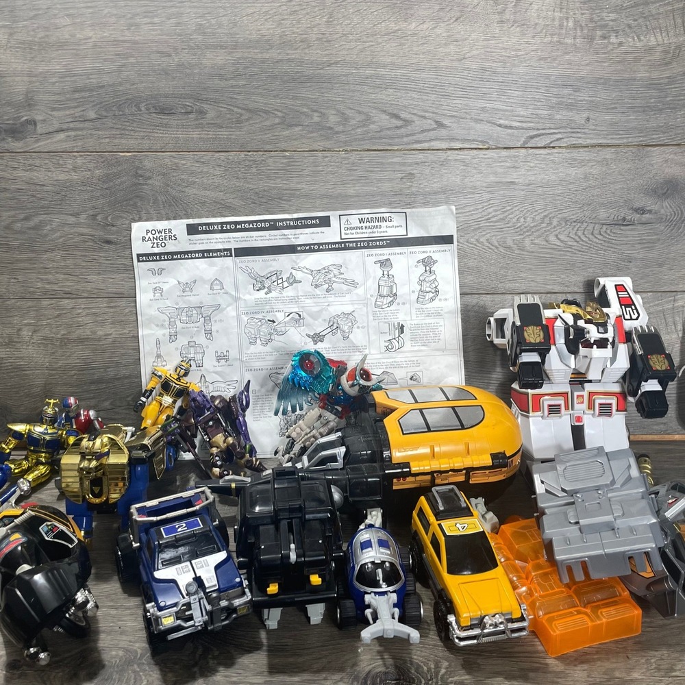 Vintage Bandai Power Rangers Megazord Action Figure Lot Multi Color 90s Toys